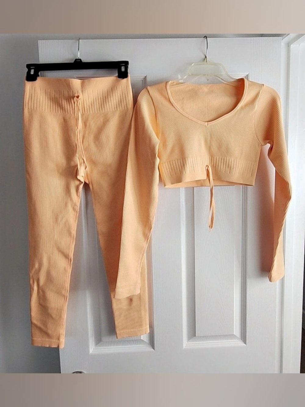 Ribbed Two-Piece Set in Orange New without Tag
